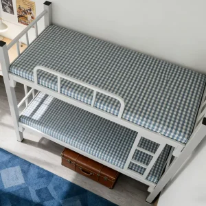 Thickened Heavy Duty Two Tier Modern Metal Bunk Beds Iron Art Frame Two Person High Low Space Saving Eco Friendly Beds for