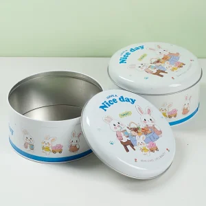 Tin Box Cake Containers, Biscuit Mini Tins, Storage Candy Boxes with Lids, Empty Metal Box for Chocolate and Food