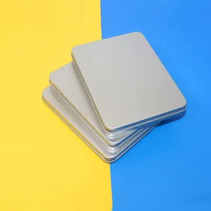 Tin Box for Tea Packing Tin Container Box Case Tins Cans Square Hinged Lid Metal Opp Bag Metal Packaging