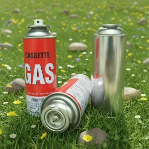 Tinplate 65*158mm Empty Cylinder Butane Gas Can with Pump Sprayer and UV Coating for Cooking & Chemical Industrial Use