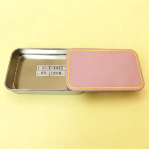 Tinplate Box with Dimple Lock and Sliding Lid for Chocolate and Cosmetics