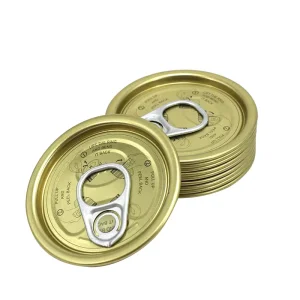 Tinplate Easy Open Lid 202 52mm Full Open End for Food Cans and Wine Bottles