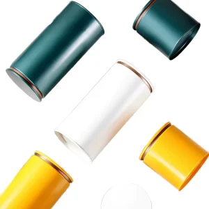 Tinplate Flat-Top Matte Screw Cap Can for Cookies, Tea, Snacks, Candies, Chewing Gum, and Chocolates