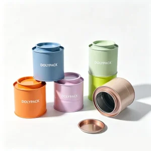 Tinplate Food Storage Round Square Protein Powder Tea Coffee Bean Chocolate Cookie Candle Candy Mint Can