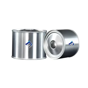 Tinplate Metal Cans with Sealed Lids, Low-Profile Chemical Product Storage Containers