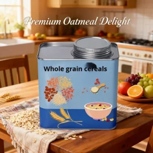 Tinplate Metal Food Grade Recyclable Eco-Friendly Meal Replacement Cereal Multi-Specification Sealed Cans Chocolate Fruit