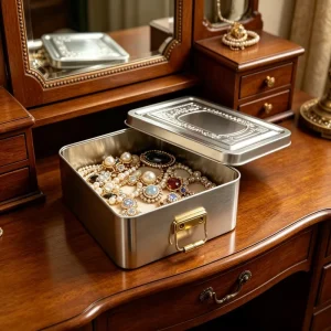 Tinplate Metal Jewelry Box