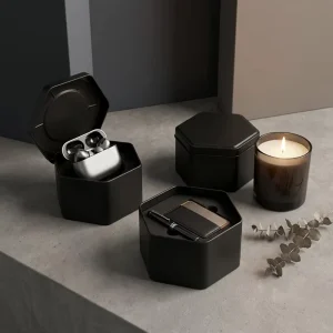 Tinplate Oval Metal Container Custom Logo OEM for Essential Oil Lotion Face Cream Cosmetic Storage Recycled Materials