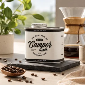 Tinplate Recyclable Food Grade Coffee Bean Storage Can with Exhaust Valve