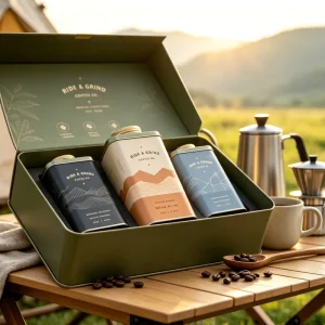 Tinplate Screw Lid Reusable Moisture Resistant Gift Box Set Coffee Tea Canister for Coffee Packaging