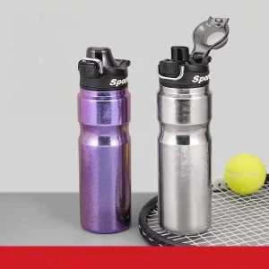 Titanium Vacuum Water Bottle, Double-Walled Insulated Cup, Lightweight Leak-Proof Travel Bottle for Outdoor, Office, School, or Sport