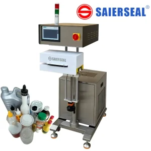 Touchable Screen SR 4000A PLUS Continuous Bottle Foil Gasket Induction Sealing Machine Bottle Foil Lid Induction Sealer