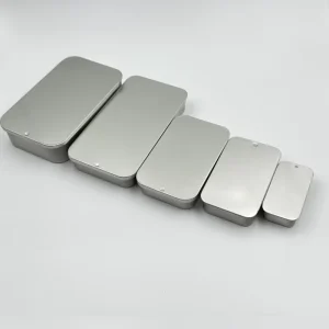 Trending 130 167mm Large Slide Top Metal Tins Metal Tin Box with Lid Rectangular Sliding Tin Container Lightweight Recyclable