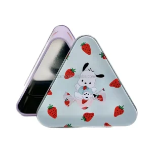 Triangle Tin Box for Candy and Candle Packaging