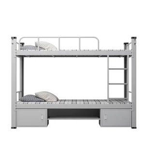 Twin Over Full Metal Bunk Bed with Powder Coated Reinforced Frame