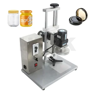 Twist Off Semi Automatic Glass and Plastic Bottle Metal Lug Screw Cap Tightening Machine for Glass Jars