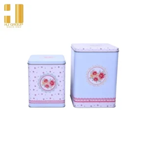 Two Sizes Square Tin Box 130*130*170mm &152*152*210mm Multi Spec Metal Storage Tin Can