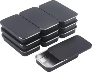 USB Drive Tinplate Box Multi-Size Sliding Lid Recycled Material Packaging for Medicine Balm Pills and Sex Toys