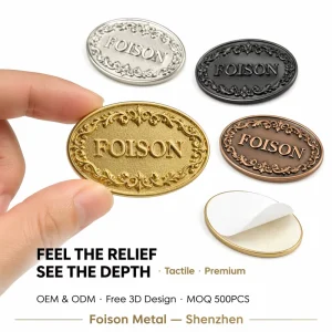 Ultra-Thin Electroforming Stickers 3D Electroplated Mirror-Polished Metal Logo Stickers
