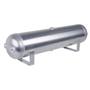 Universal 5 Gallon Silver Aluminum Air Suspension Gas Tank 1/4 NPT Hole