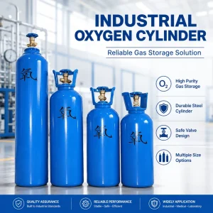 Used 40L 50L Industrial Oxygen Gas Cylinder 200bar Steel Tank with Valve for Manufacturing Use