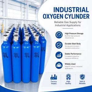 Used Steel 40L Oxygen Cylinder with Valve for Welding and Cutting Gas Supply