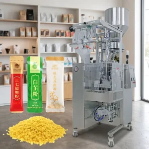 VFFS 15g 30g Corner 3-Side-Sealing Paper Sachet Weighing and Bagging Packing Machine for Coffee, Particles, and Food