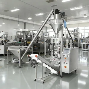 VFFS Vertical Form-Fill-Seal Automatic Screw Valve Bag Flour Powder Packing Machine, 50g-1000g, for Wheat Flour