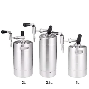 Vacuum Insulated Stainless Steel Keg Growler Beer Dispenser