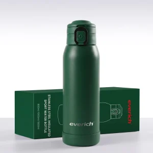 Vacuum Insulated Water Bottle 304 Stainless Steel Sports Thermal Mug One Touch Lid Hidden Handle Non Slip Outdoor Travel Flask