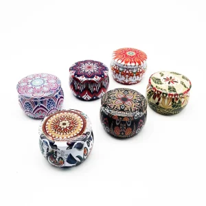 Various Colors Gold Tinplate Metal Tin Can Container Eco friendly Packaging Jar Scented Soy Candle 110ml Craft