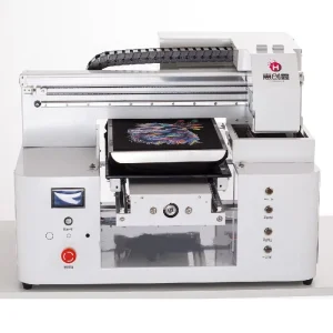 Varnish Print Two Print Heads A3+ Plus UV LED Flatbed Inkjet Printer for Custom Diy Printing on Metal Glass Wood Plastic