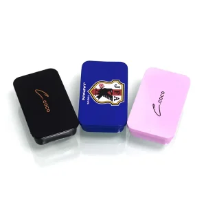 Vegan Box Rectangular Pill Chewing Gum Band Aid Container Metal Case Slide Candy Tin Box