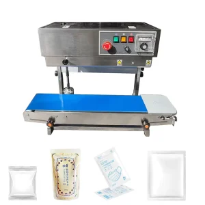 Vertical Continuous Heat Sealing Machine for Aluminum & Plastic Bags Facial Mask and Food Packaging Energy Saving High Accuracy