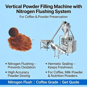 Vertical Powder Filling Machine With Nitrogen Flushing System for Coffee Preservation Processing