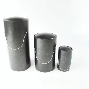 Vintage Distressed Black Round Food-Grade Metal Tea Candy Food Cans