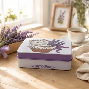 Vintage Floral Printed Metal Tin Box Container for Cookie Biscuit Candy Chocolate Storage OEM Custom Service