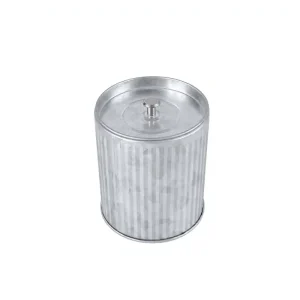 Vintage Silver Color Crafts Storage Metal Can Empty 9oz 10oz Candle Tin with Lids