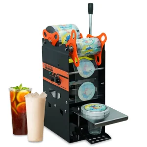WY802F Manual Tea Cup Sealer 300 500 Cup h for 90 95mm Cups Black Bubble Milk Tea Sealing Machine
