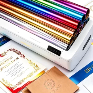 Washable PET Textile Heat Transfer Film Rolls, Gold, DES-01