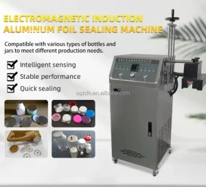 Water cooled High power Automatic Electromagnetic Induction Sealing Machine for Plastic Cosmetic Bottles Food Plastic Foil Bags