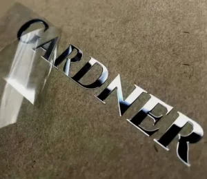 Waterproof Durable Custom Brand UV Transfer Printing 3D Metallic Stickers Logo