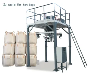 Weighing 500kg 800kg 1000kg Powder Granule Plastic Filling Sealing Quantitative Jumbo Ton Bag Packaging Machine