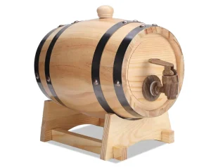 Whiskey Beer Fruit Juice Wooden Barrel Dispenser with Beer Tower