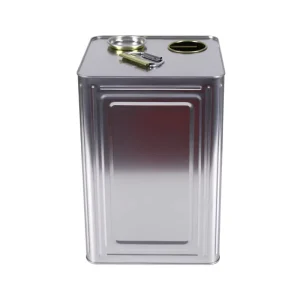 White 20L Rectangular Metal Can with Folding Handle for Chemical Paint Solvent Storage Empty Tinplate Can Factory