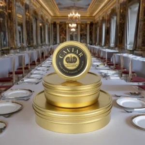 Wholesaler Manufacturer Food Grade 1000g Tinplate Aluminium Caviar Metal Boxes 500g 250g 125g 50g 30g Recyclable Caviar