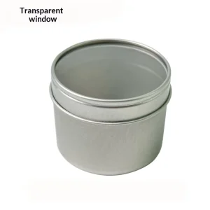 Windowed Tinplate Cans Dry Food Storage Boxes Empty Industrial Use Customizable Aromatherapy Candy RD101 Model