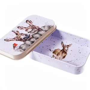 Wrendale Designs Lightweight Metal Storage Tin 9.5x6cm Hee Haw Animal Design Home Decoration