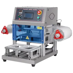 YH 280 400 520TQ Desktop Fast Food Pneumatic Sealer Tray Sealing Machine for Beverage Foil Nitrogen Airflow Lunch Packing
