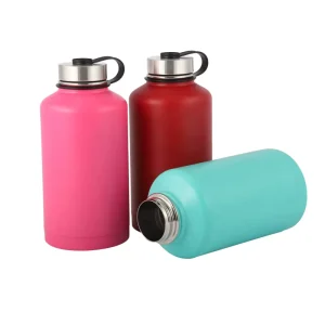 big size 64oz wide mouth stainless steel vacuum flask insulated water bottle